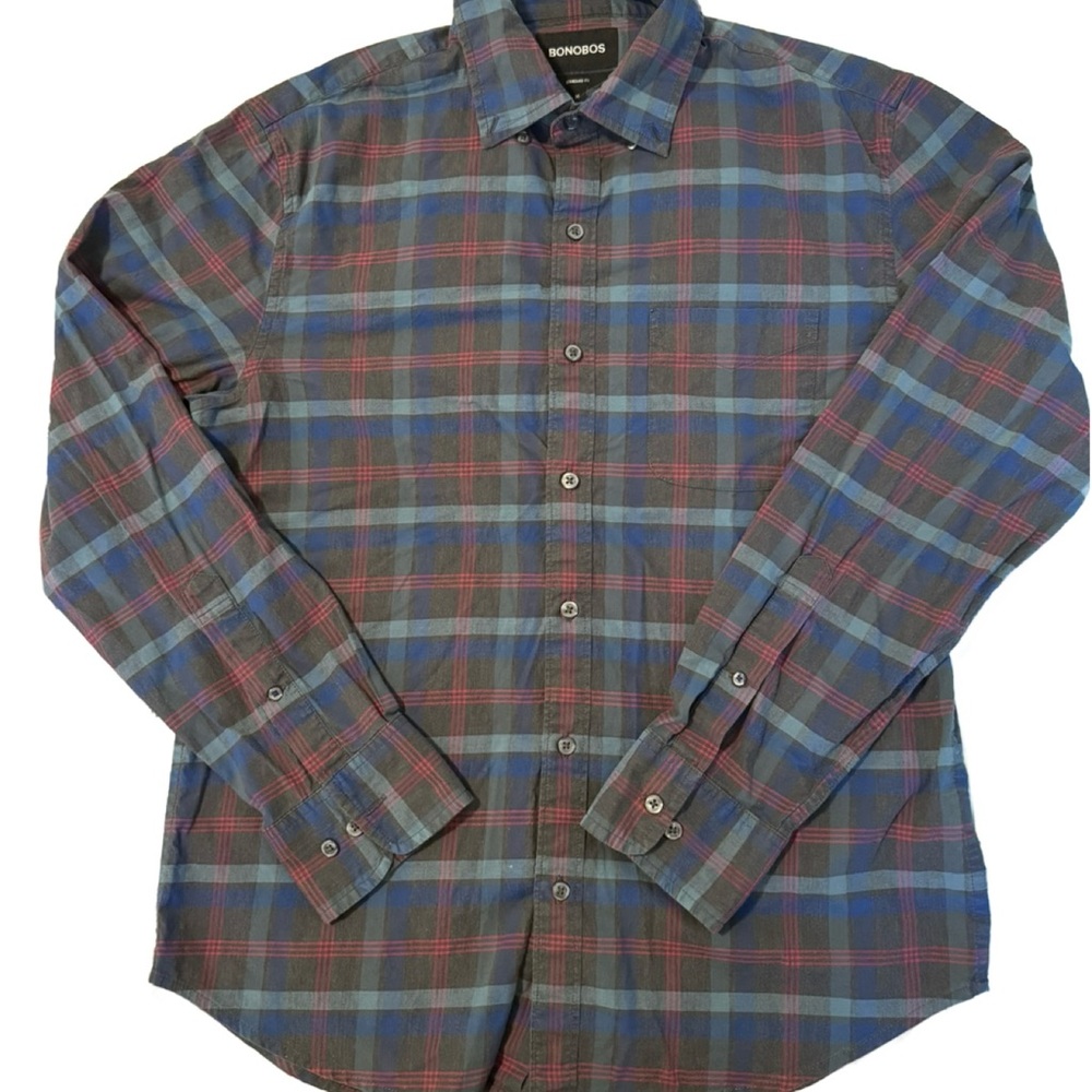 Bonobos Multicolor Plaid Casual Shirt